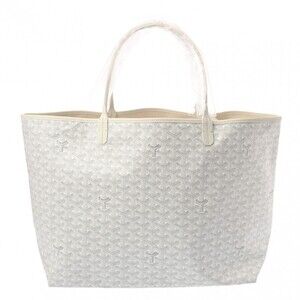 GOYARD Saint Louis White Leather Tote Bag